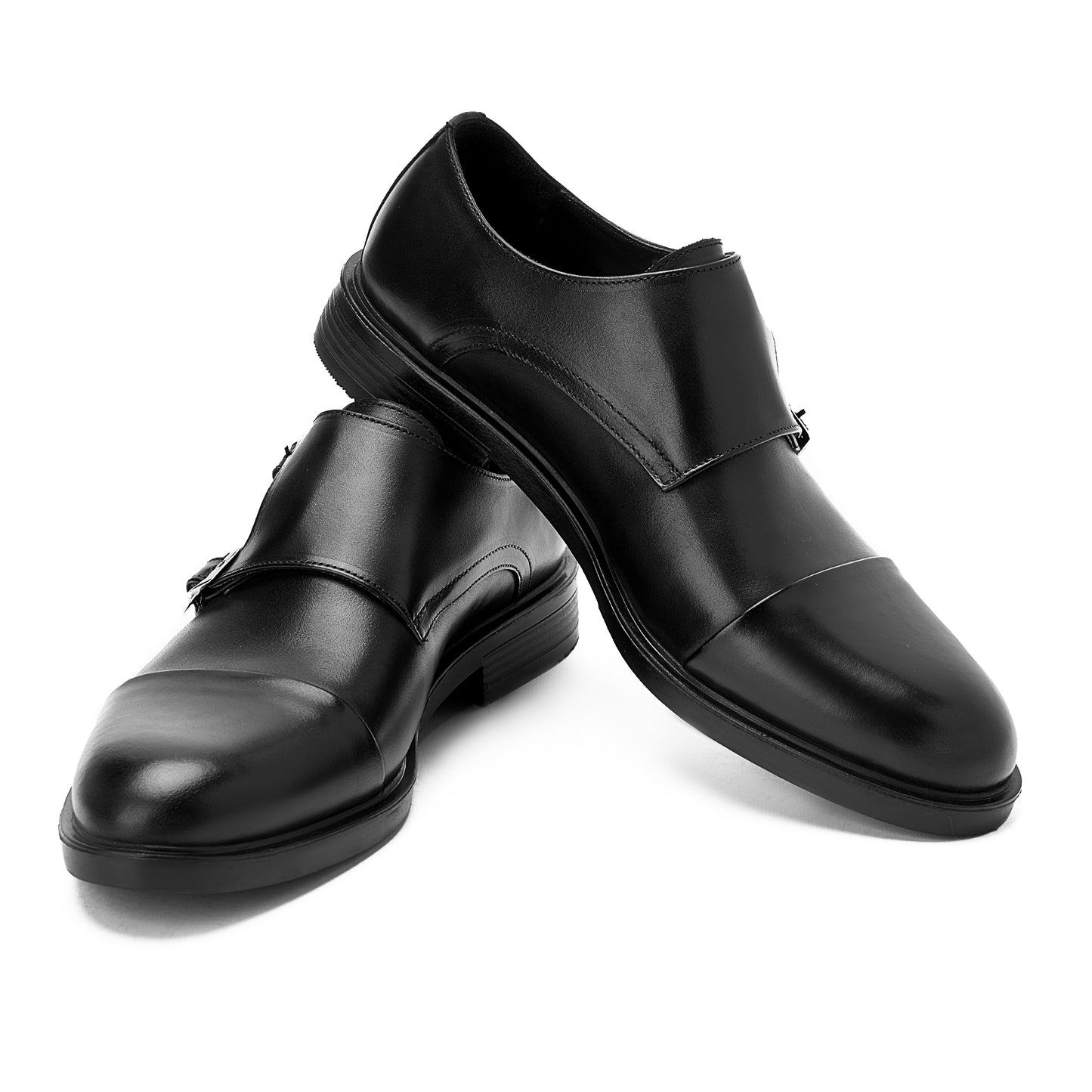 Portland Double Monk Strap Black