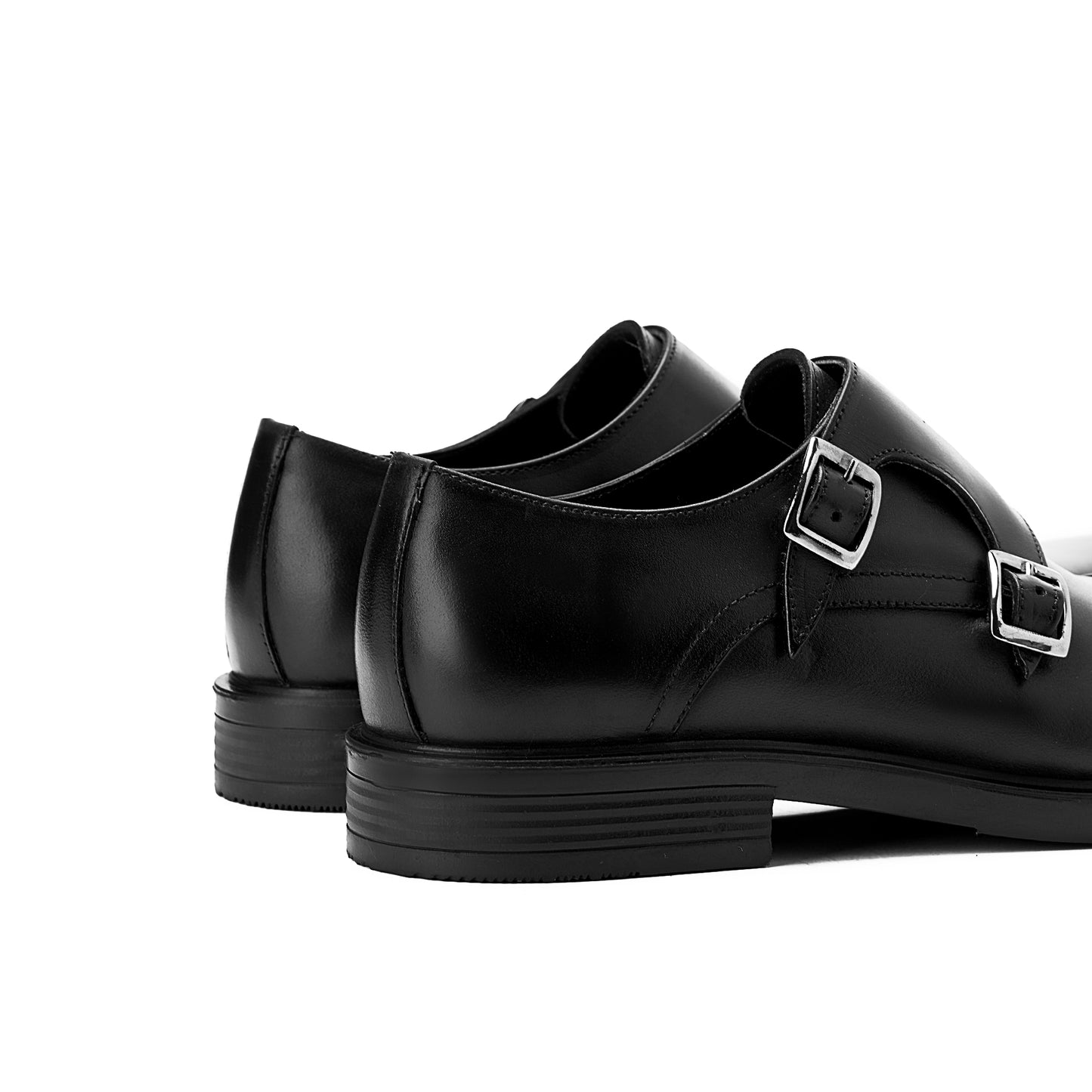 Portland Double Monk Strap Black