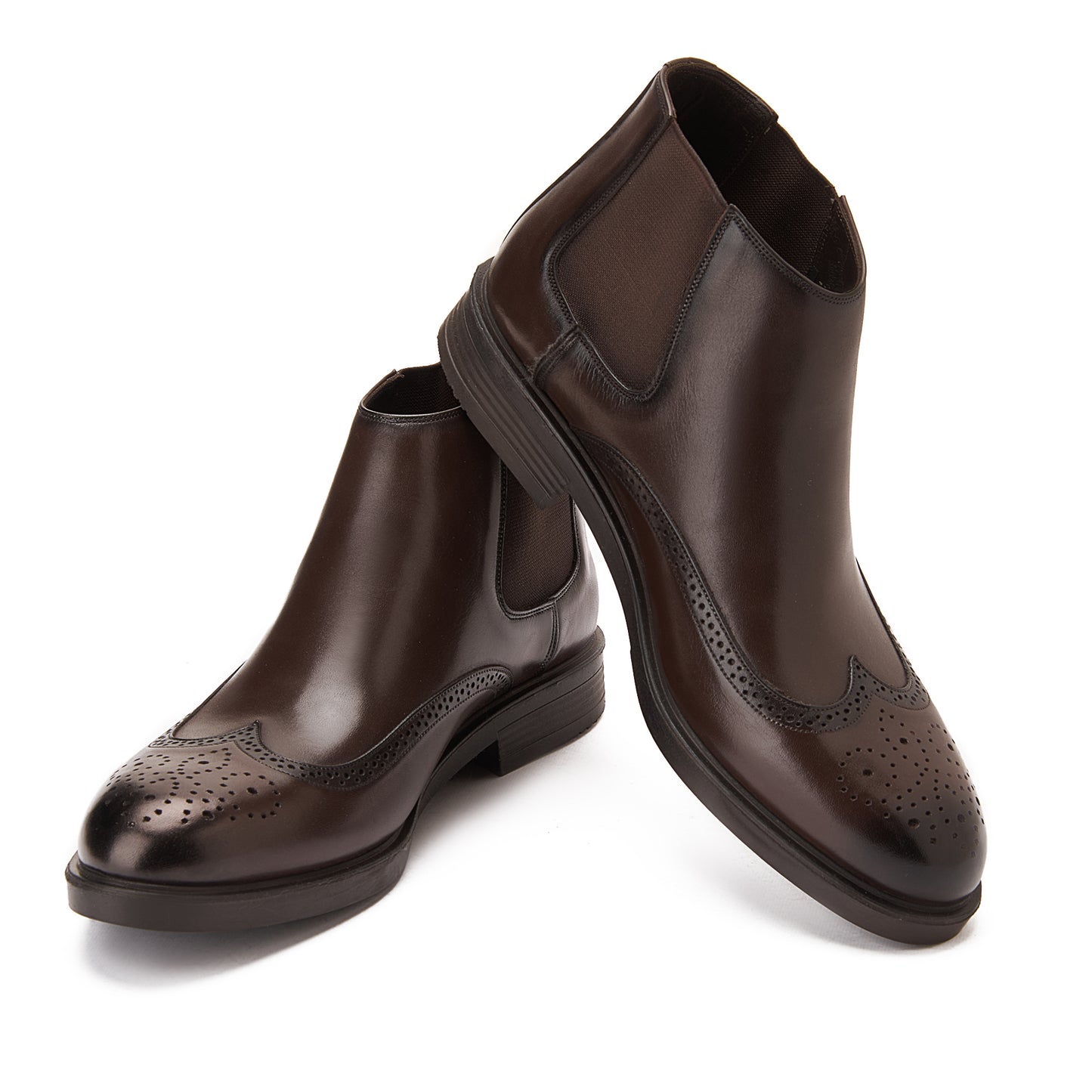 Chicago Brogue Chelsea Boots Brown