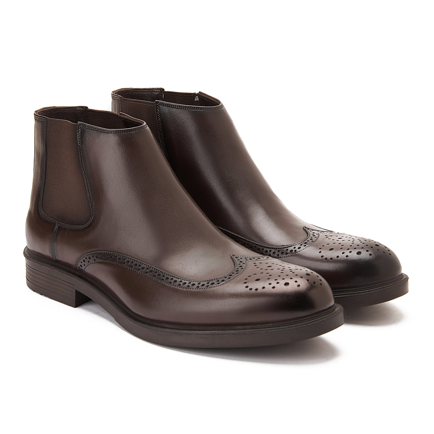 Chicago Brogue Chelsea Boots Brown