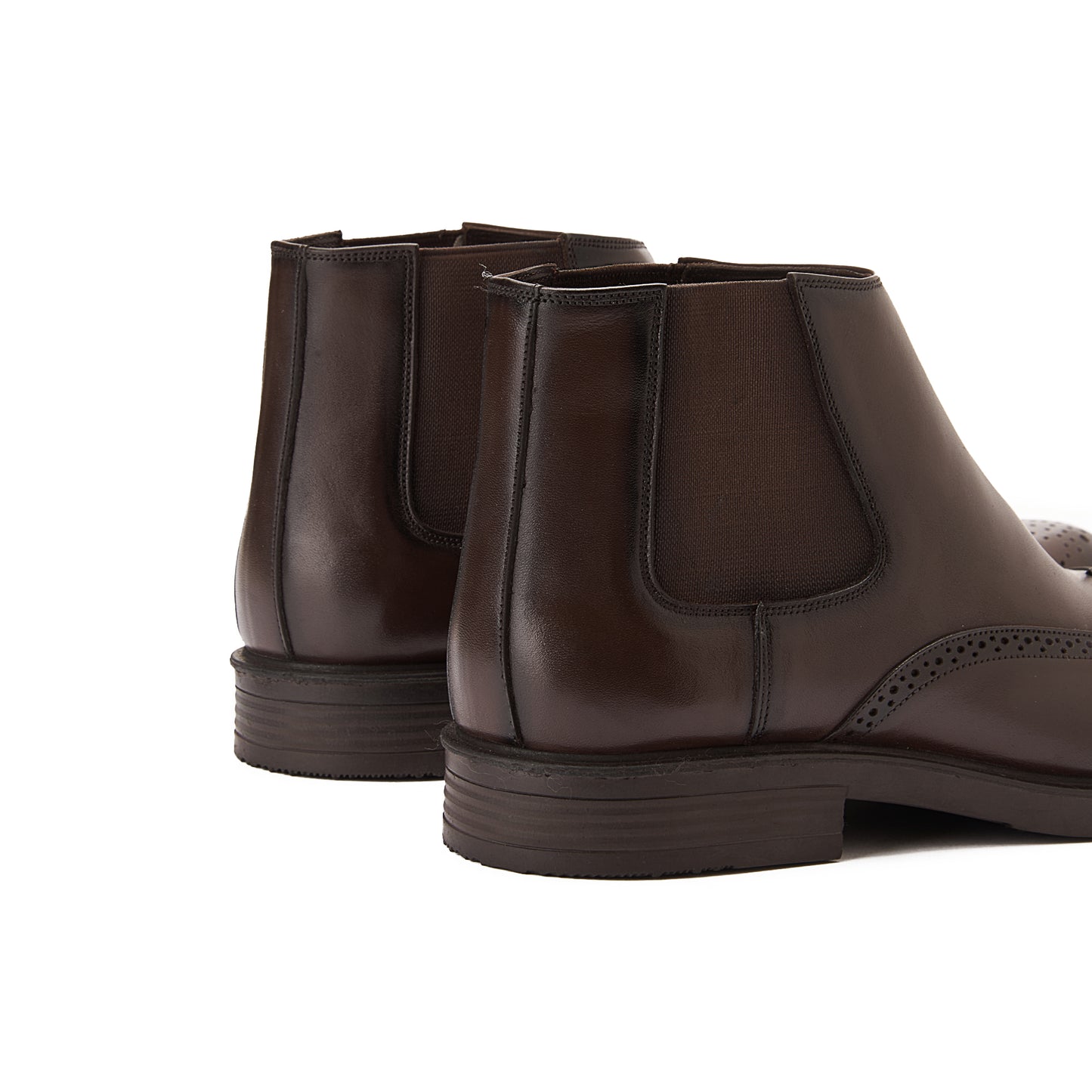 Chicago Brogue Chelsea Boots Brown