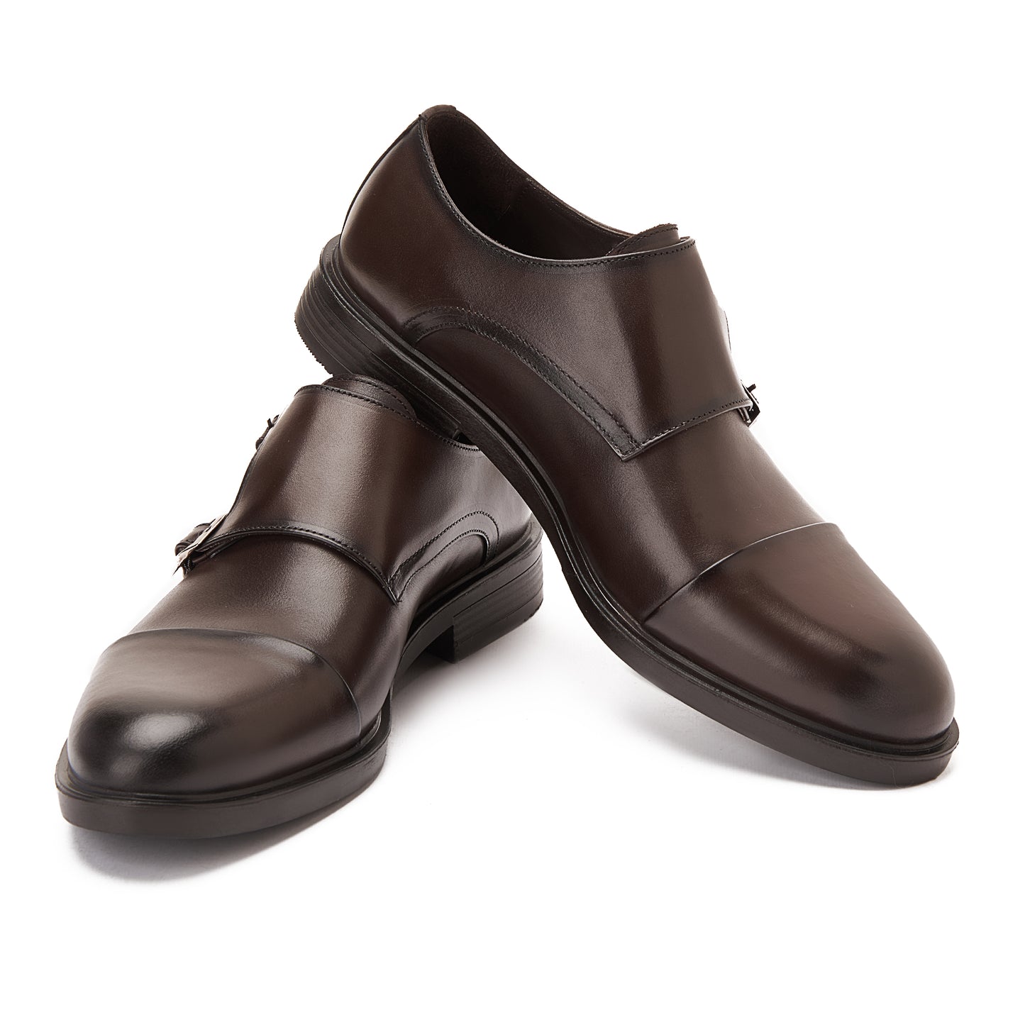 Portland Double Monk Strap Brown