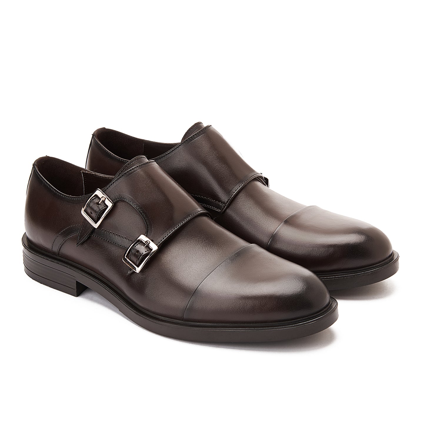 Portland Double Monk Strap Brown