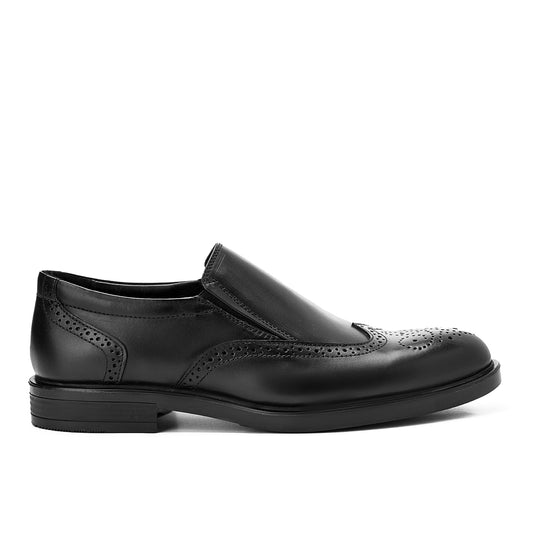 Reno Brogue Slip-Ons Black