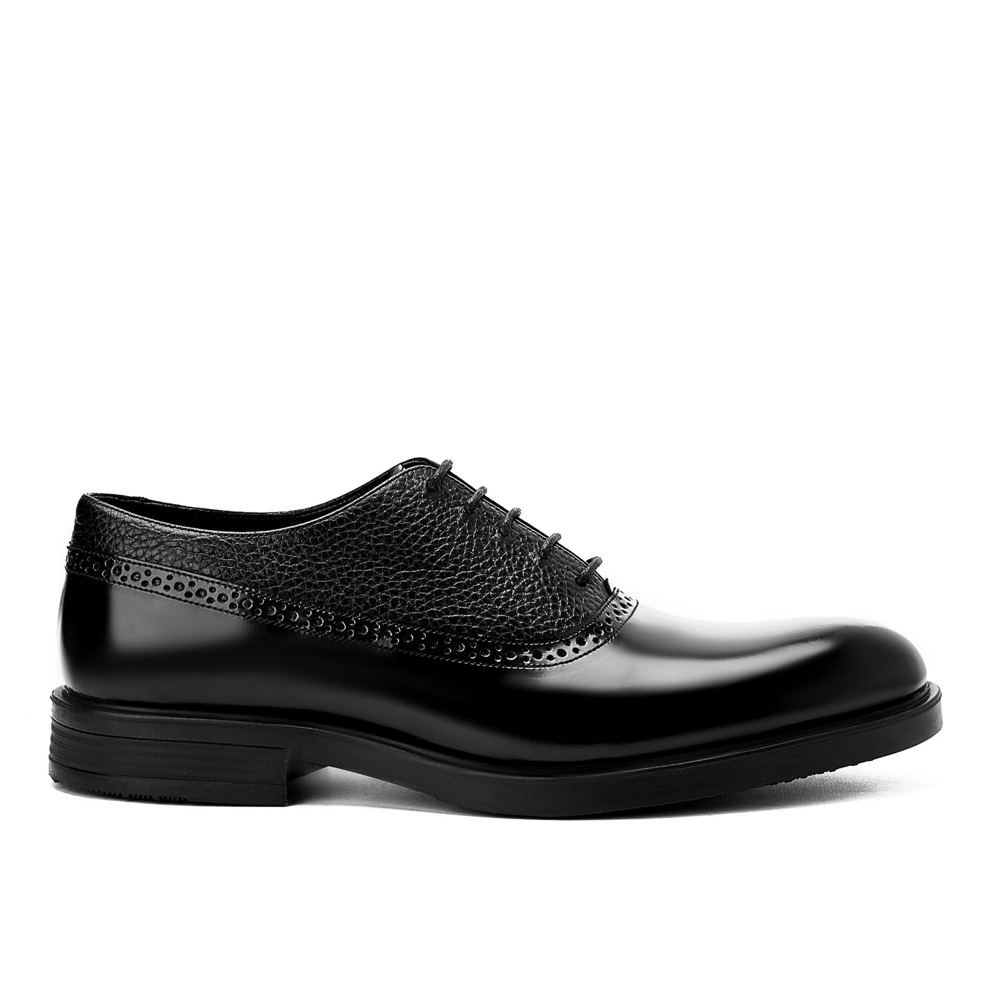 Boulder Textured Brogue Oxfords Black