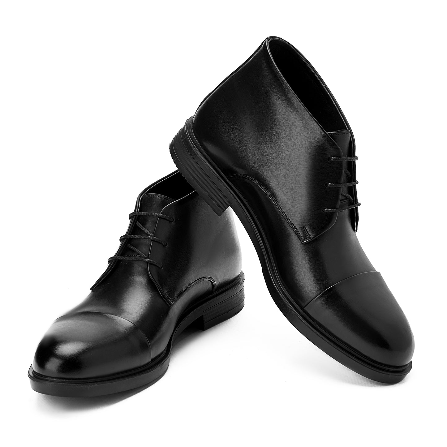 Peak Cap-Toe Boots Black