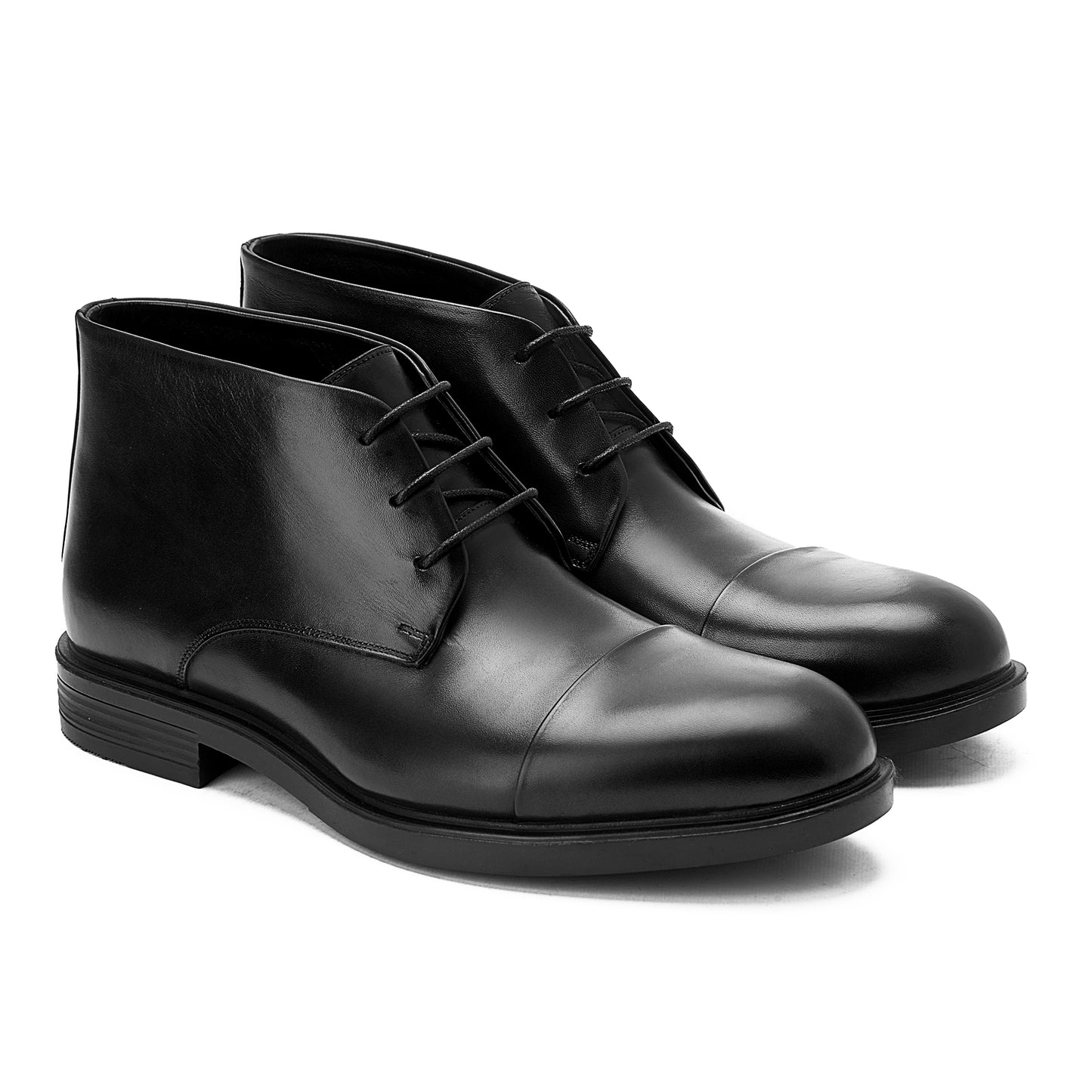 Peak Cap-Toe Boots Black