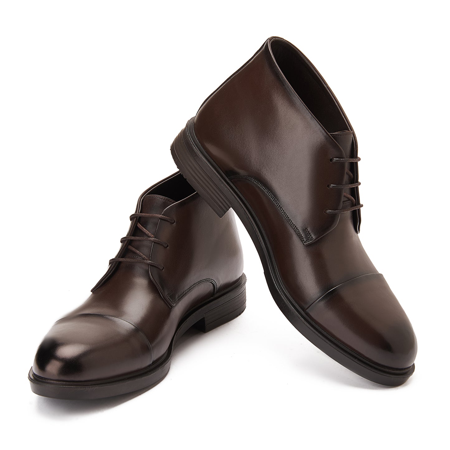 Peak Cap-Toe Boots Brown